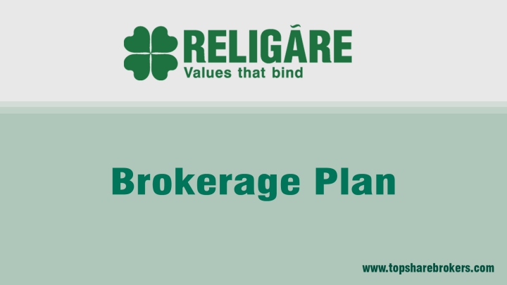 Religare securities Limited Brokerage Plan Details