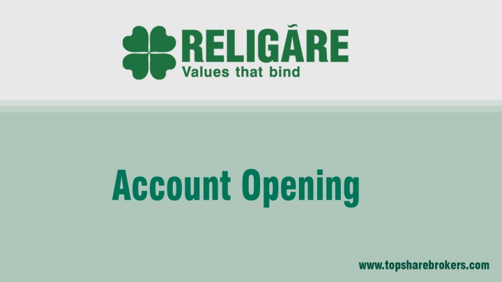 Religare securities Limited Account Opening