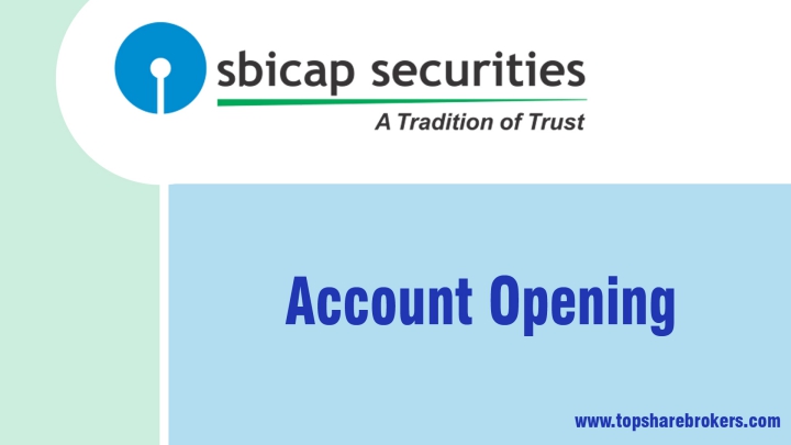 SBICAP Securities Ltd Account Opening